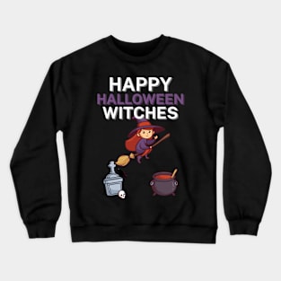 Happy halloween witches Crewneck Sweatshirt